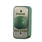 RGL narrow stainless steel, green dome DOOR RELEASE button