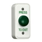 RGL architrave white plastic, green dome PRESS TO EXIT button