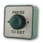 RGL stainless steel with large green dome PUSH TO EXIT button