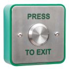 RGL stainless steel, 25mm PRESS TO EXIT button