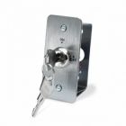 SRS Narrow Stainless Steel Maintained Single Pole Key Switch, Flush
