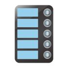 AES 5 Button Illuminated Module for Modular GSM Range