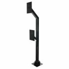 SRS Car and Lorry Dual Height Black Aluminium Goose Neck Post