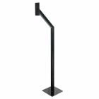 SRS Pedestrian Height Black Aluminium Goose Neck Post