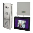 AES Praetorian Flush Stainless Steel IP Intercom - Keypad + 3 Monitors