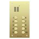 Comelit 10 button, VR brass engravable iKall audio panel