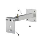 CDVI Adjustable Wall/Floor Extension Bracket For VIR Series