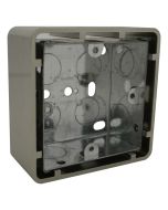 SRS Aluminium Surface Mount Shroud with Back Box for PTE Buttons