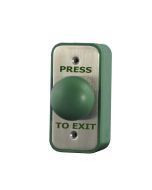 RGL narrow stainless steel, green dome PRESS TO EXIT button