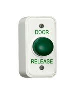 RGL architrave white plastic, green dome DOOR RELEASE button