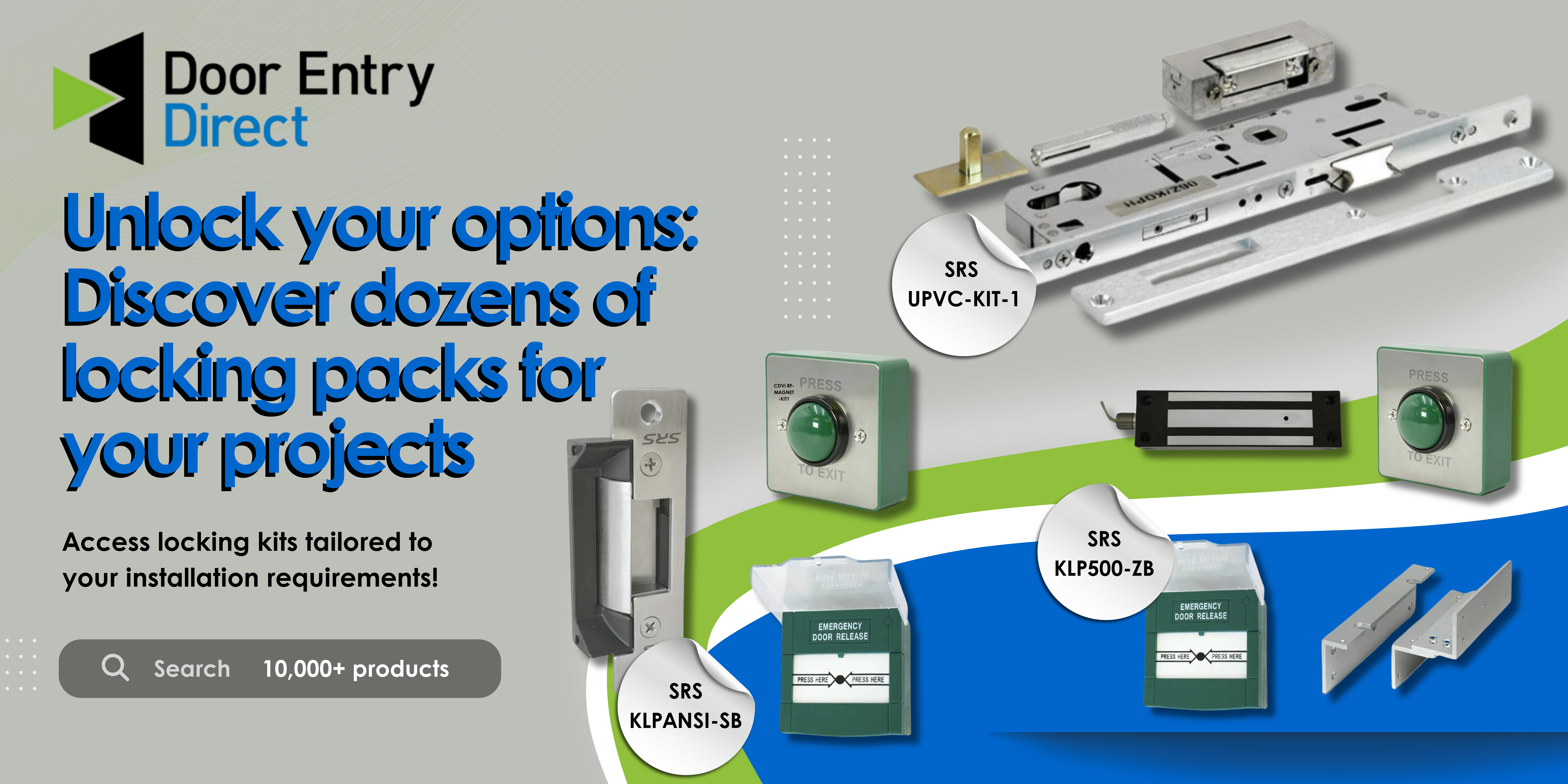 Access different locking kits for various commercial and residential applications