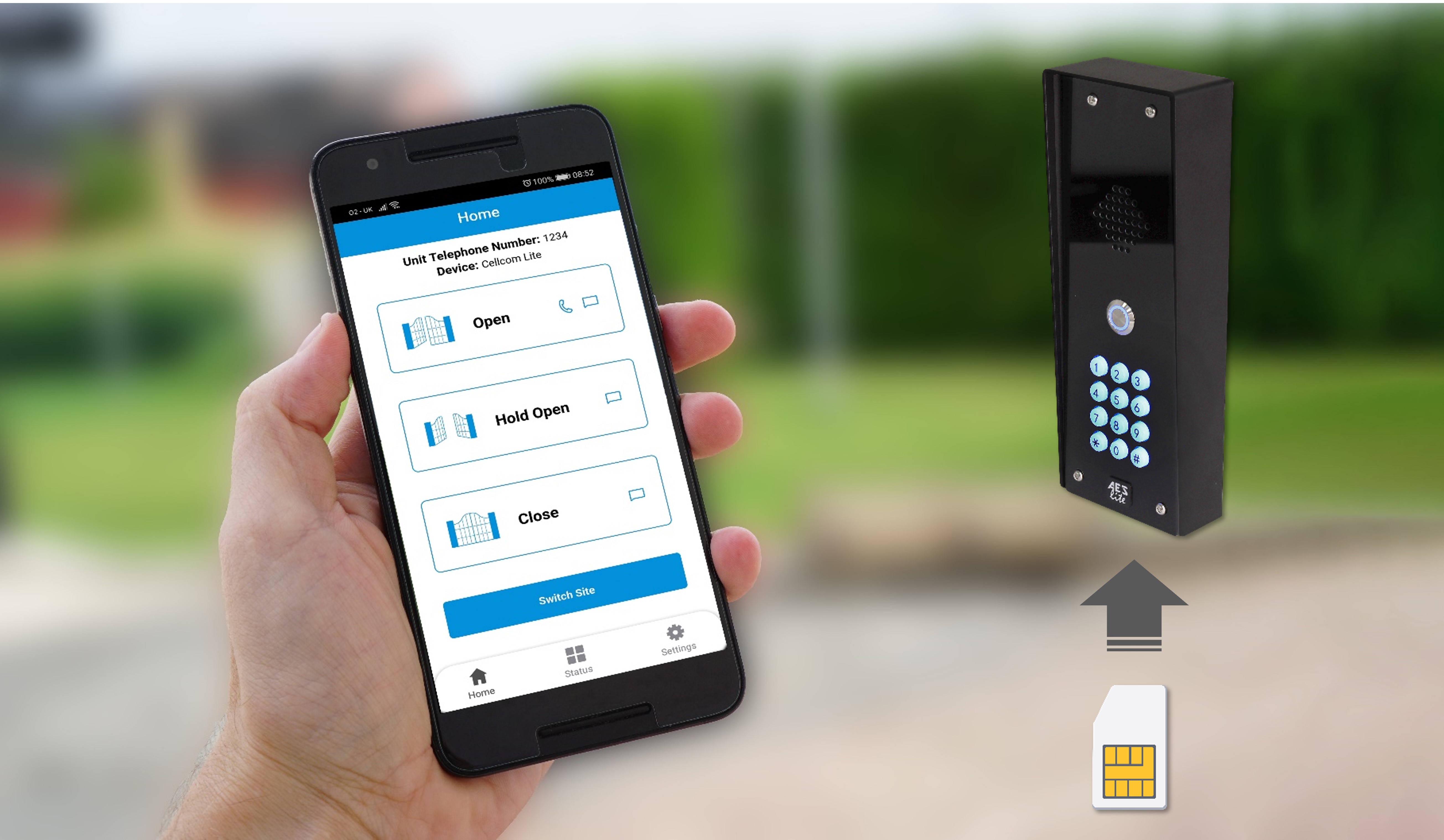 AES Cellcom - LITE-GSM-IBK-EU - Imperial Style GSM Intercom with Keypad (4G EU)